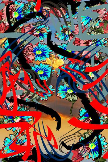 抽象服饰印花华亿平台图片