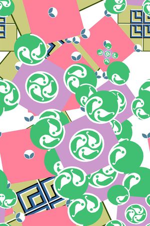 抽象几何印花华亿平台图片