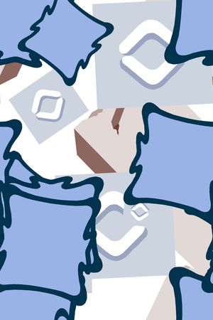 抽象几何印花华亿平台图片