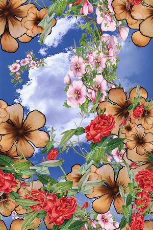 花卉印花华亿平台图片