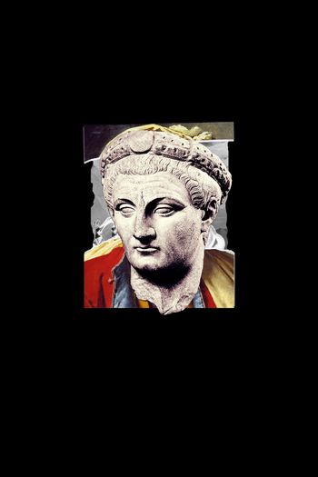 517669-原创石膏像闪电风格拼图男装定位花