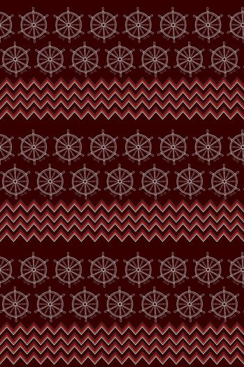 517682-休闲风航海元素船舵条纹男装衬衫T恤