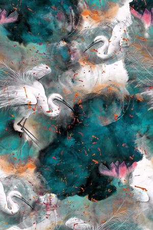 中国风印花华亿平台图片