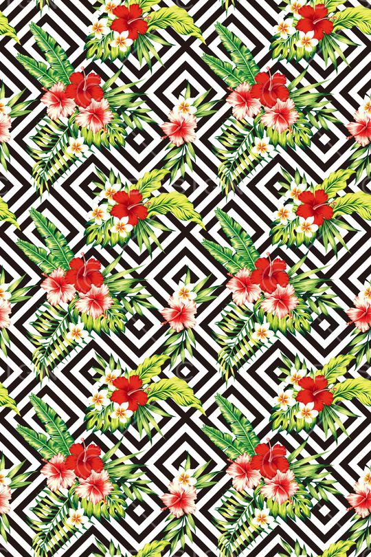 热带风情夏威夷风情印花华亿平台图片