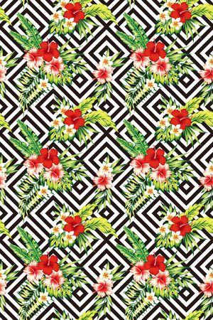 热带风情夏威夷风情印花华亿平台图片