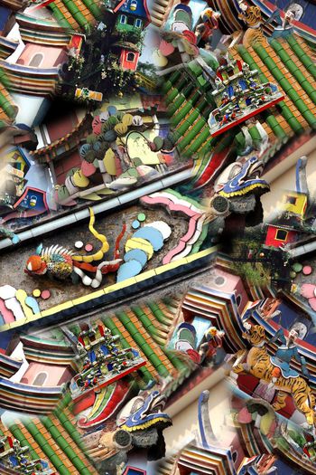 517873-艺术墙体立体装饰拼贴