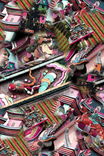 517874-民族风创意艺术墙体立体装饰拼贴印花