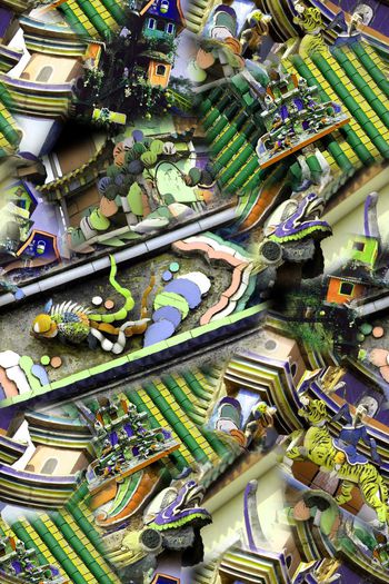 517875-民族风创意艺术墙体立体装饰拼贴印花