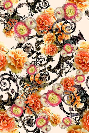 花卉印花华亿平台图片