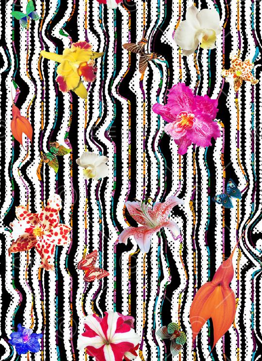 花卉印花华亿平台图片