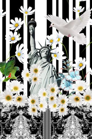 潮流时尚印花华亿平台图片