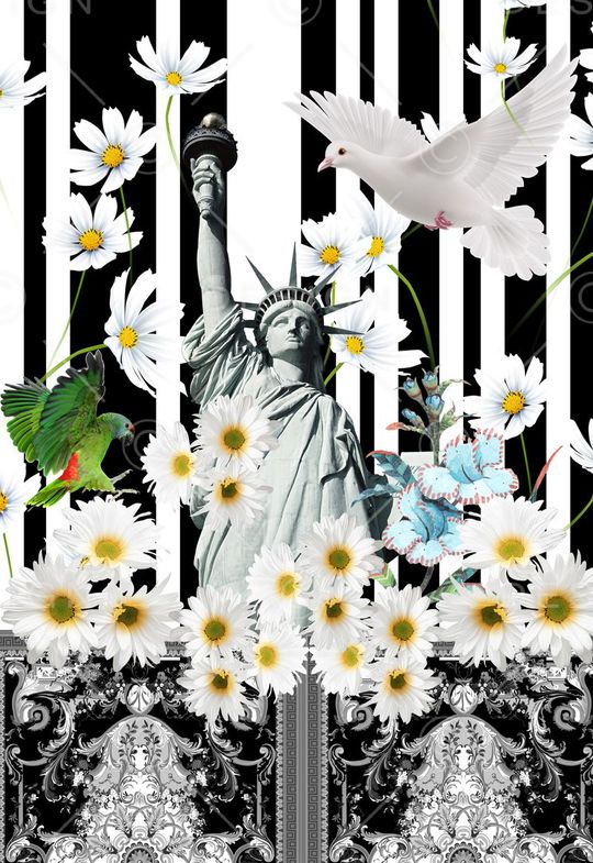 潮流时尚印花华亿平台图片