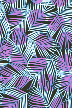 热带树叶印花华亿平台图片