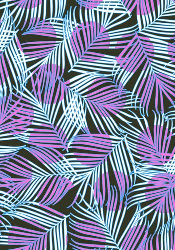 热带树叶印花华亿平台图片