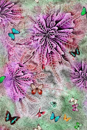 手绘 工笔印花华亿平台图片