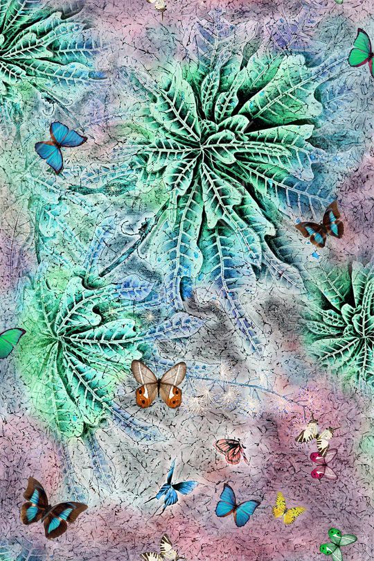 手绘 工笔印花华亿平台图片