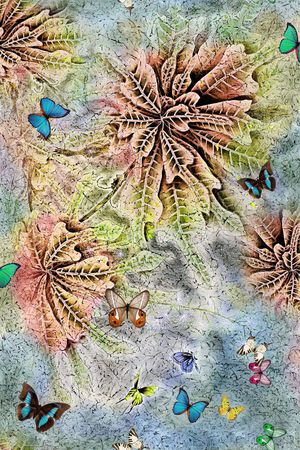 手绘 工笔印花华亿平台图片