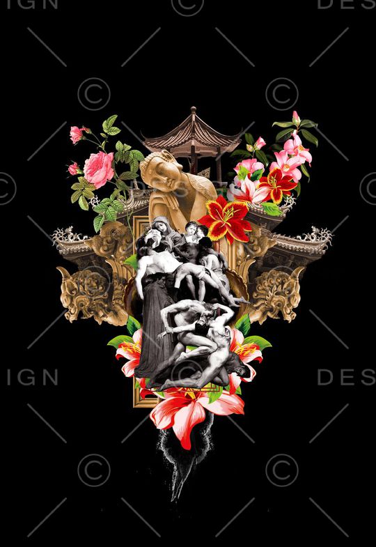 潮流时尚印花华亿平台图片