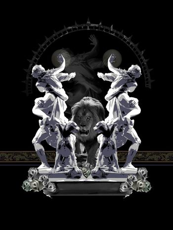 518144-欧美原创大牌闪电大卫石膏像男装定位