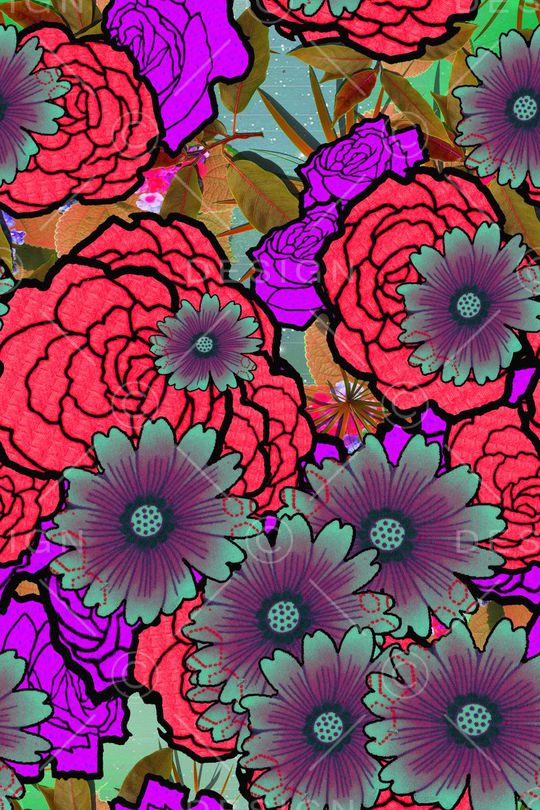 花卉印花华亿平台图片