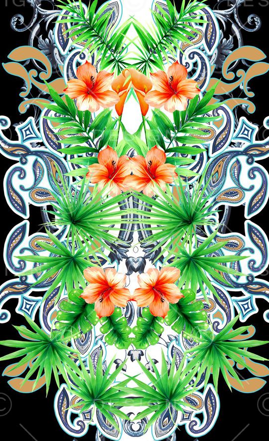 潮流时尚印花华亿平台图片