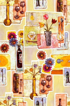 蜡笔画印花华亿平台图片