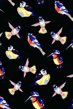 几何鸟印花华亿平台图片