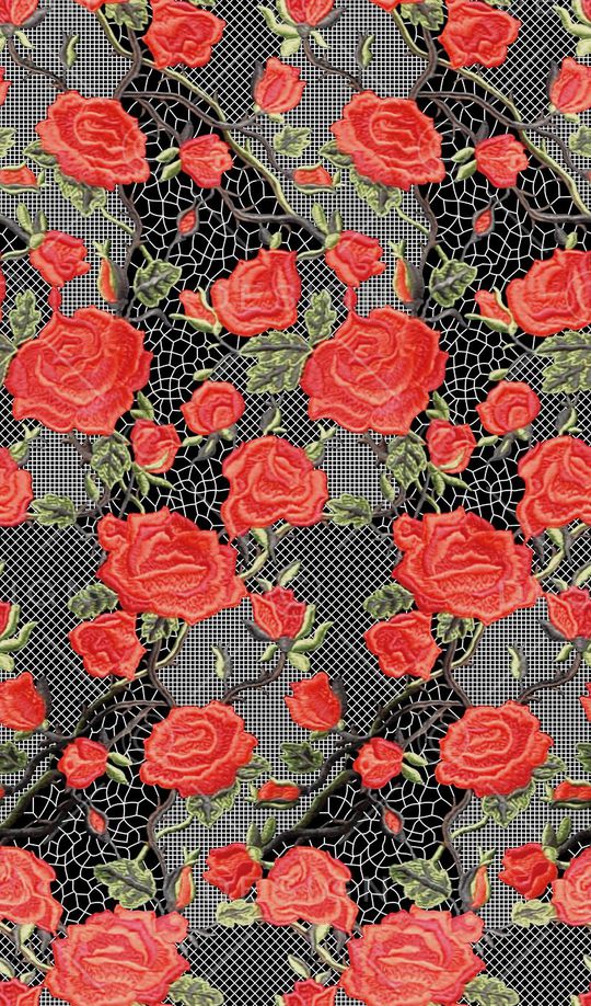 抽象花卉印花华亿平台图片