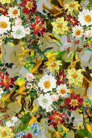 油画花卉印花华亿平台图片