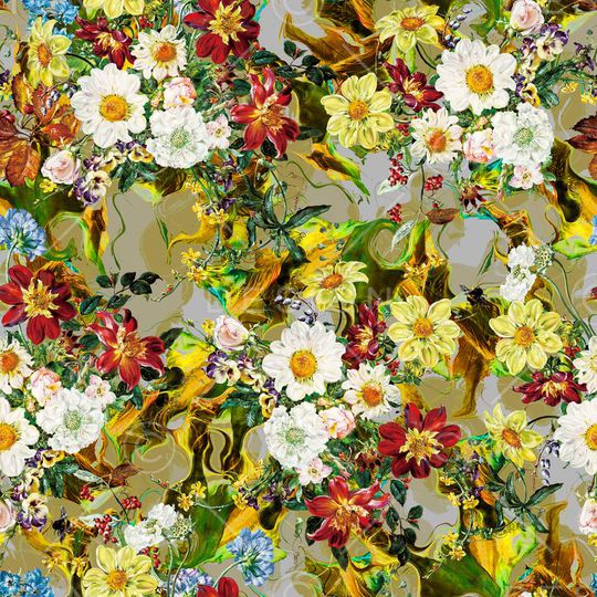 油画花卉印花华亿平台图片