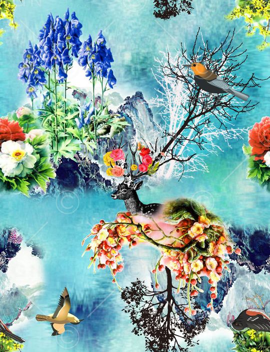 抽象印花华亿平台图片