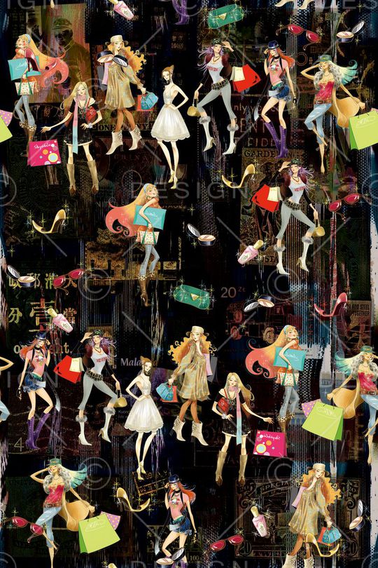 潮流时尚大牌印花华亿平台图片