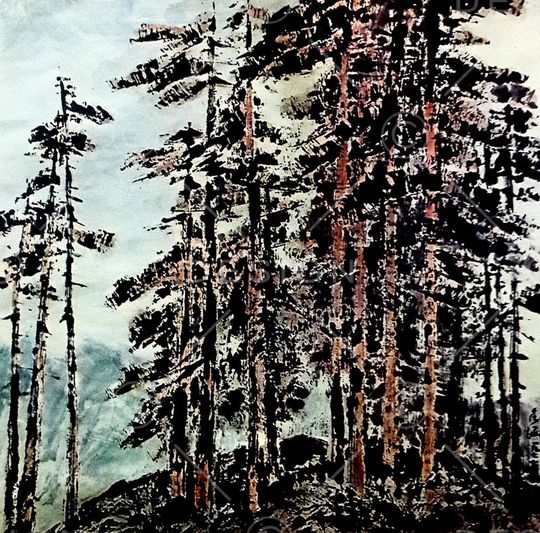 中国风印花华亿平台图片