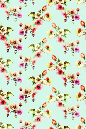 518349-满版手绘水彩花卉