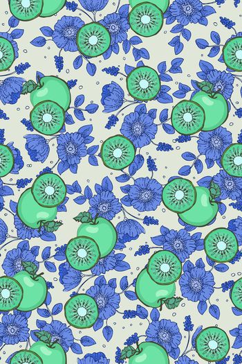 518377-田园风清新花卉奇异果青苹果春夏女装