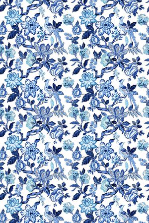 白描印花华亿平台图片