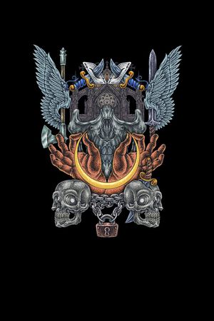 骷髅印花华亿平台图片