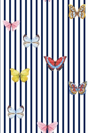 蝴蝶印花华亿平台图片