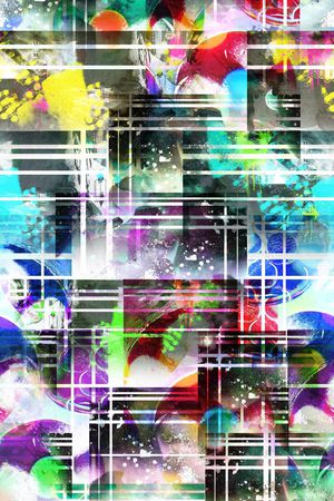 抽象印花华亿平台图片