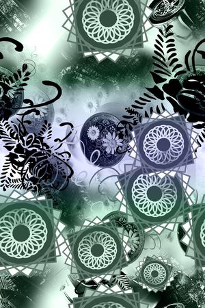 抽象几何印花华亿平台图片