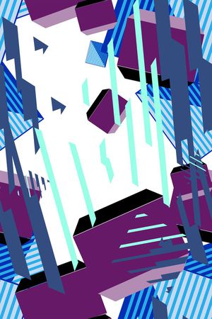 几何时尚印花华亿平台图片