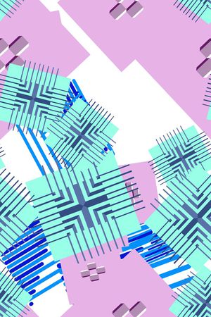 几何时尚印花华亿平台图片