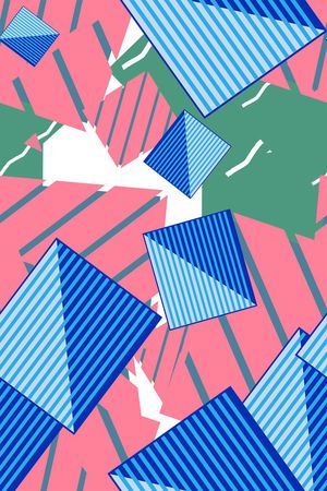 抽象几何印花华亿平台图片