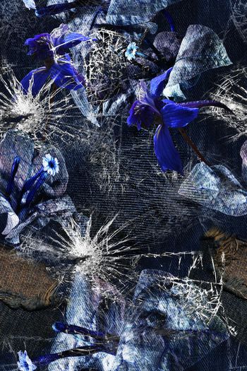 牛仔背景印花华亿平台图片