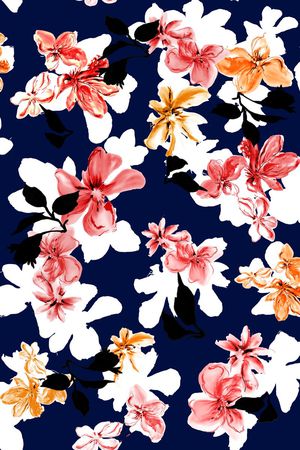 抽象花卉印花华亿平台图片