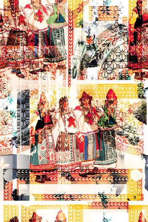 抽象印花华亿平台图片