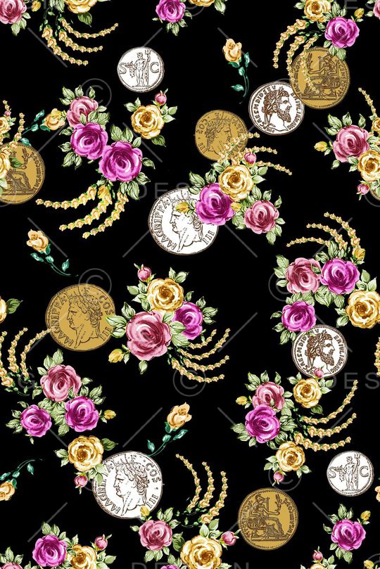 花卉印花华亿平台图片