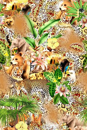 热带风印花华亿平台图片