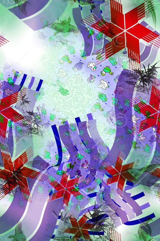 几何印花华亿平台图片