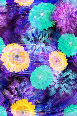 花卉印花华亿平台图片